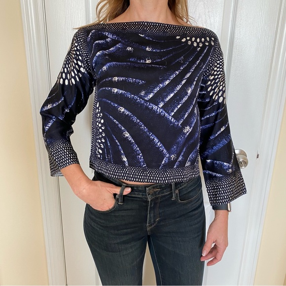 Miu Miu cropped top 100% silk - Picture 2 of 12